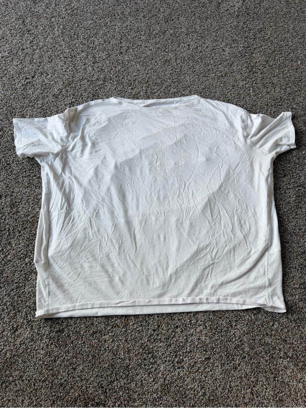 Lululemon White Oversized Batwing Short Sleeve Tee Relaxed Draped Yoga Top